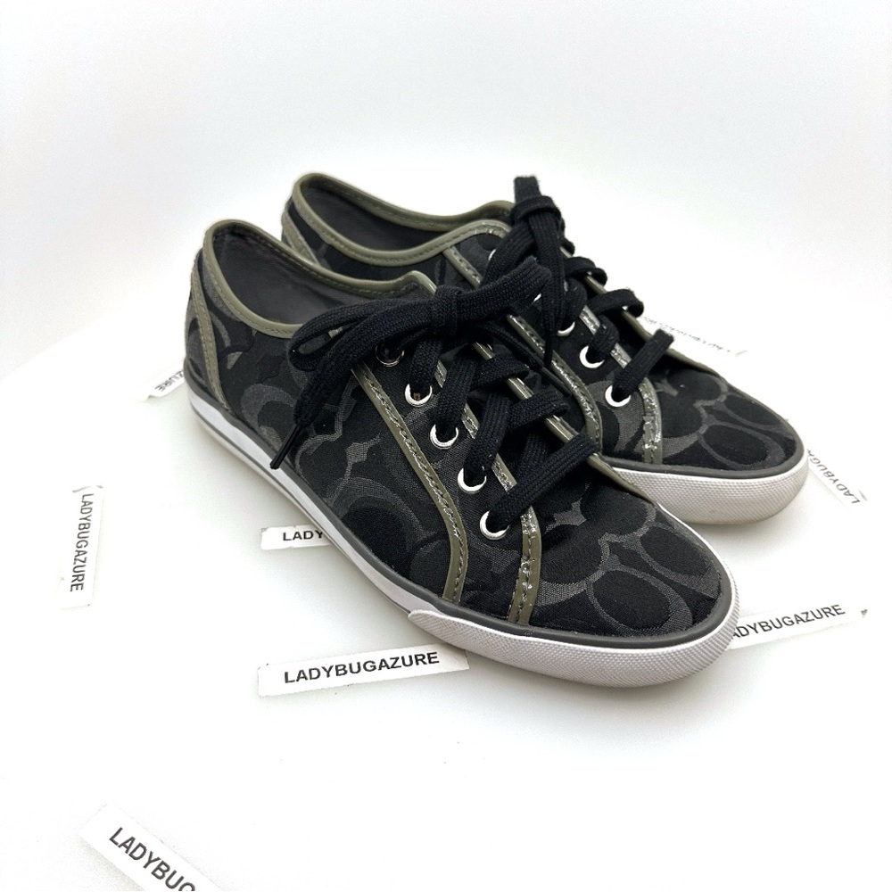 Coach Black and Gray Women's Sneakers - Picture 4 of 11